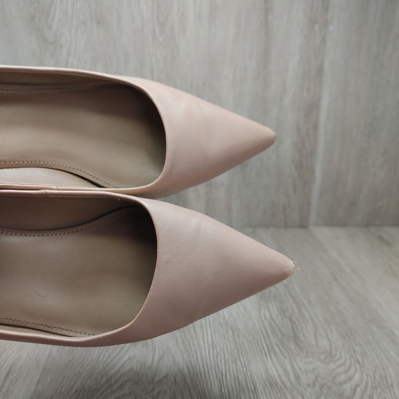 Donald Pliner Anni Pointed Block Pumps‎ Blush Light Pink Taupe Size 8 2" Heel - Picture 7 of 8